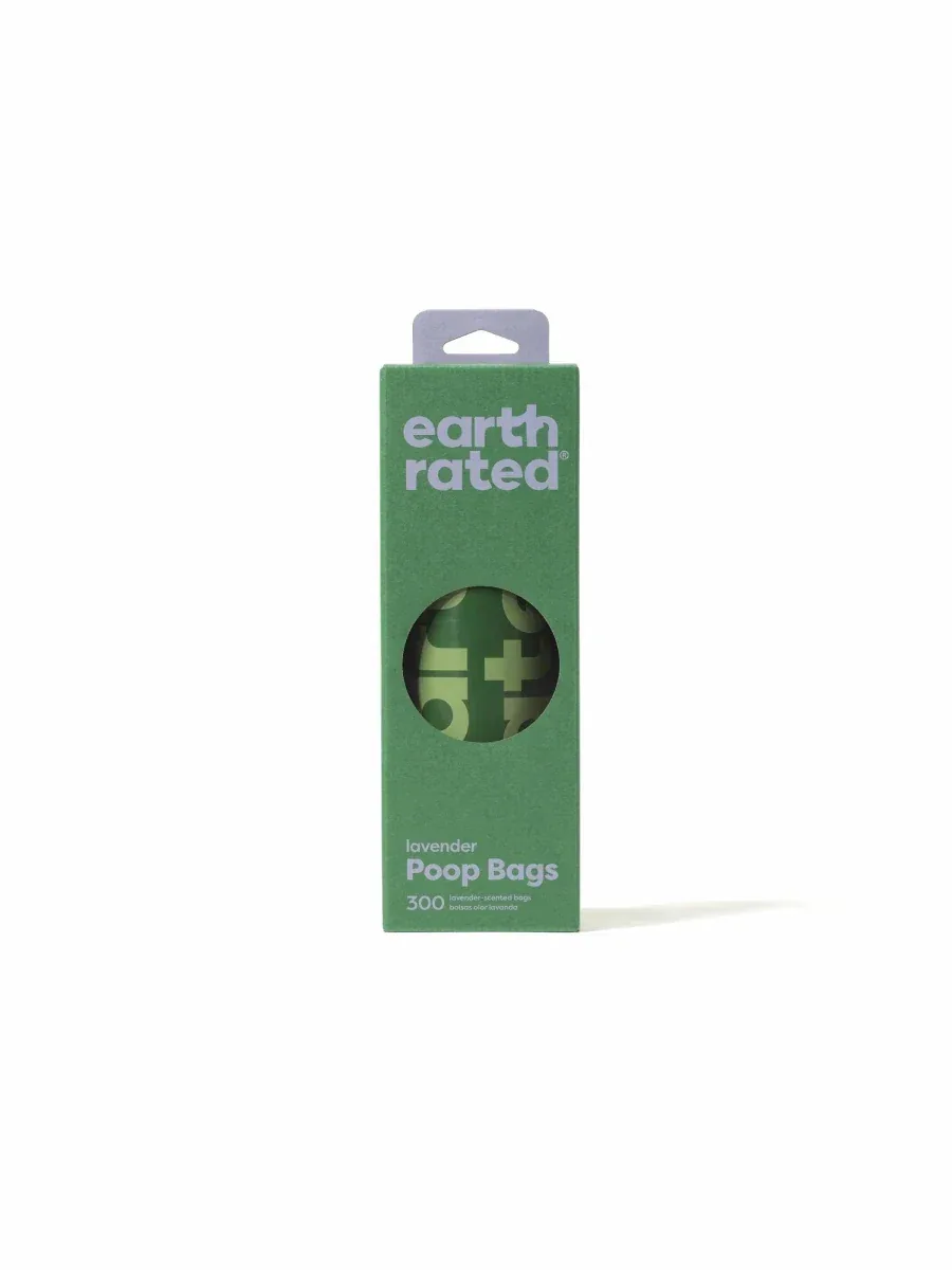 Earth Rated Lavender Poop Bags 300 ct on a Large Single Roll