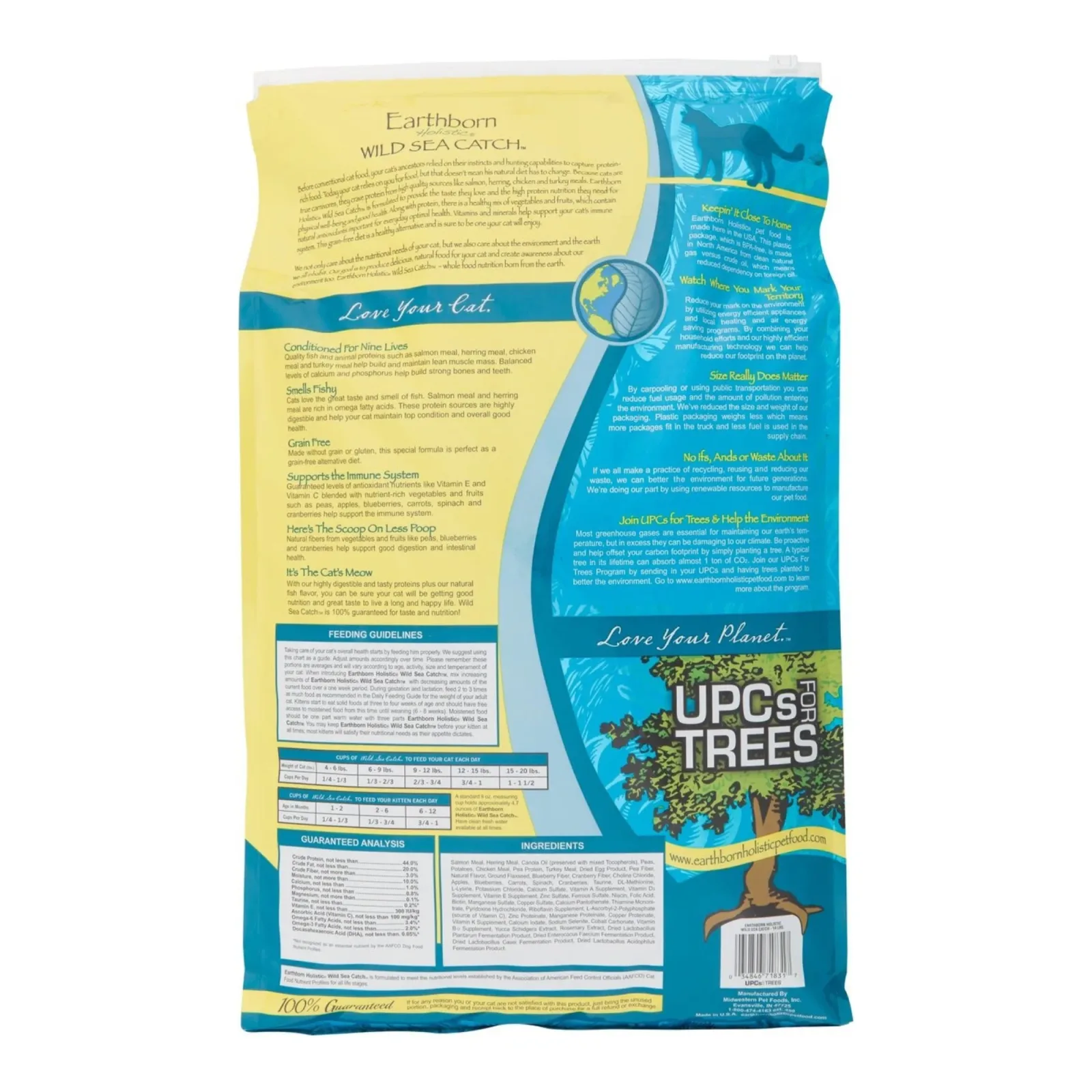 Earthborn Holistic Wild Sea Catch Grain-Free Dry Cat Food 14 lb - Image 2