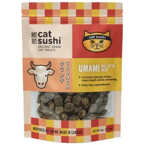 Earthly Pet Grain-Free Sushi Crunch Umami Beef Puffs Cat Treat 2 oz