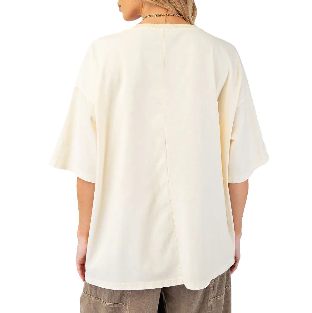 Easel Women's Cream Star Stud Top - Image 2
