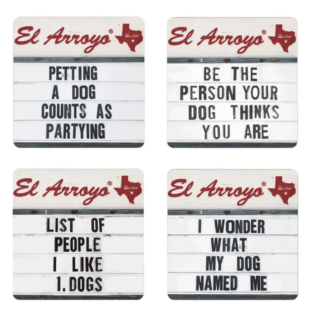 El Arroyo Lucky Dog Coaster Set