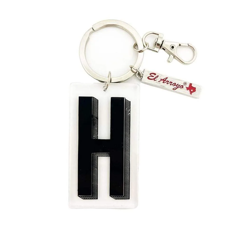 El Arroyo Marquee Letter H Keychain