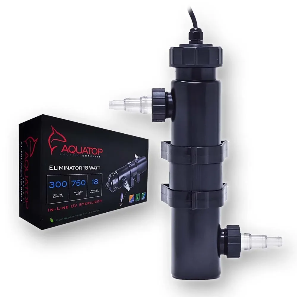Eliminator Series In-Line UV (18 W) Sterilizer 750 GPH - AquaTop
