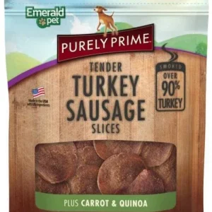 Emerald Pet Purely Prime Tender Turkey Sausage Slices Carrot and Quinoa Recipe