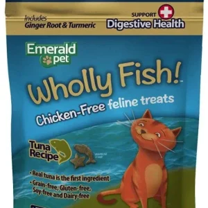 Emerald Pet Wholly Fish! Digestive Health Cat Treats Tuna Recipe