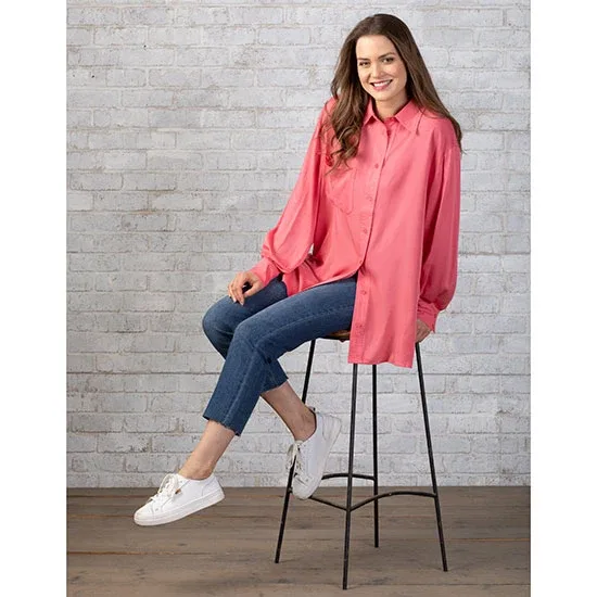 En Merci Country Grace Coral Button Down - Image 2