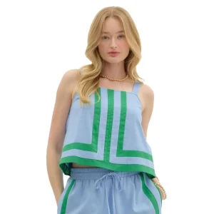Entro Women's Blue Sleeveless Top