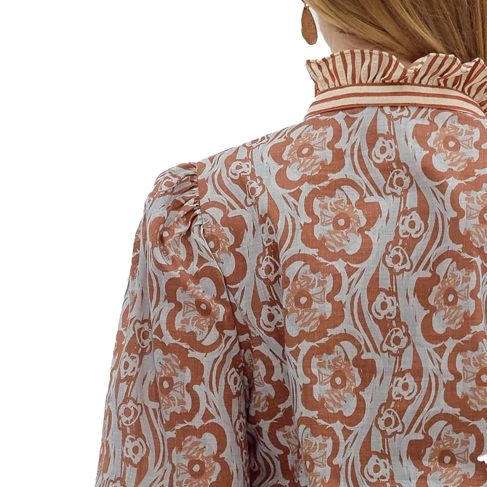 Entro Women's Camel Print Long Sleeve Top - Image 2