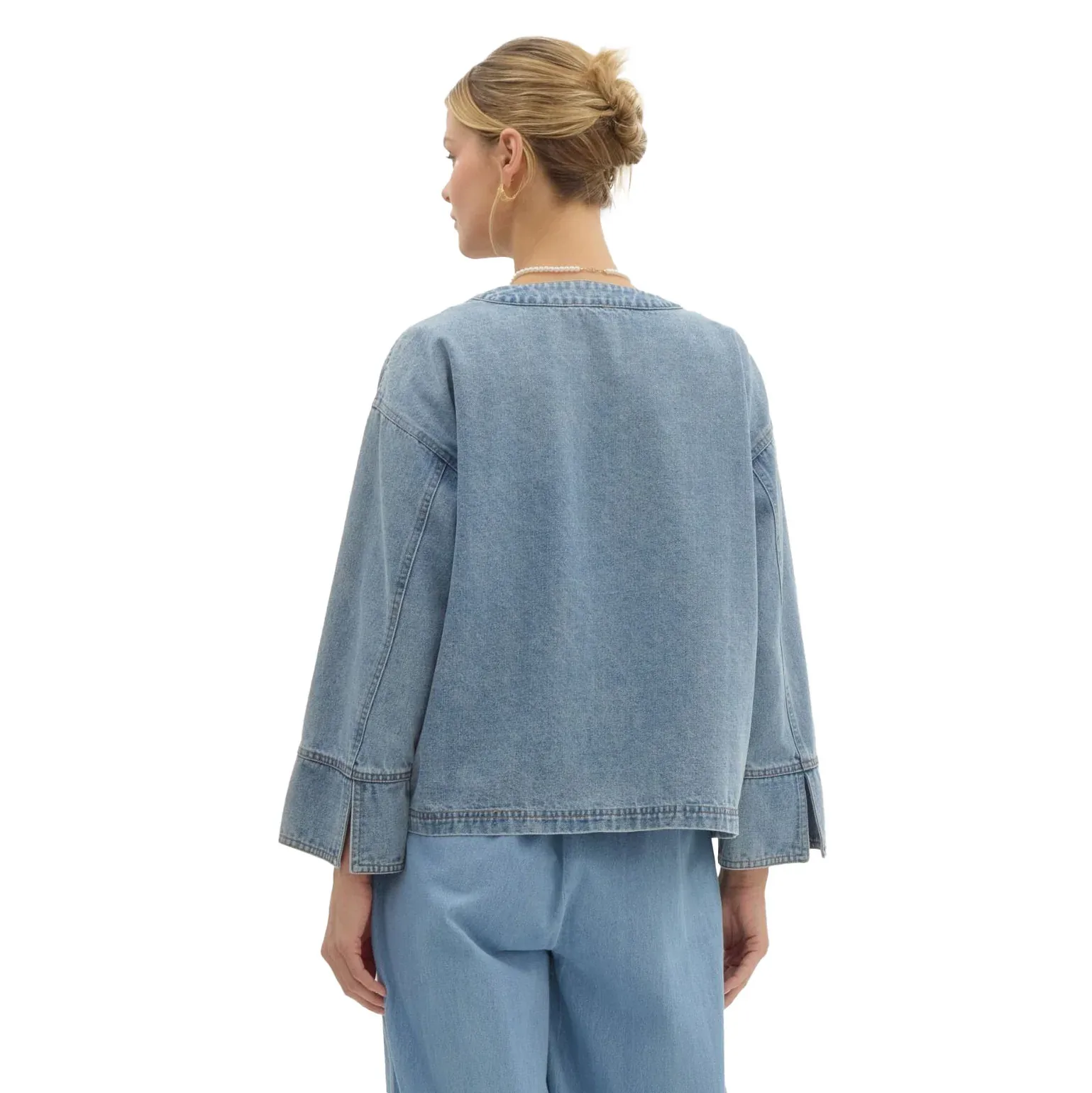 Entro Womens Denim Front Tie Jacket - Image 2