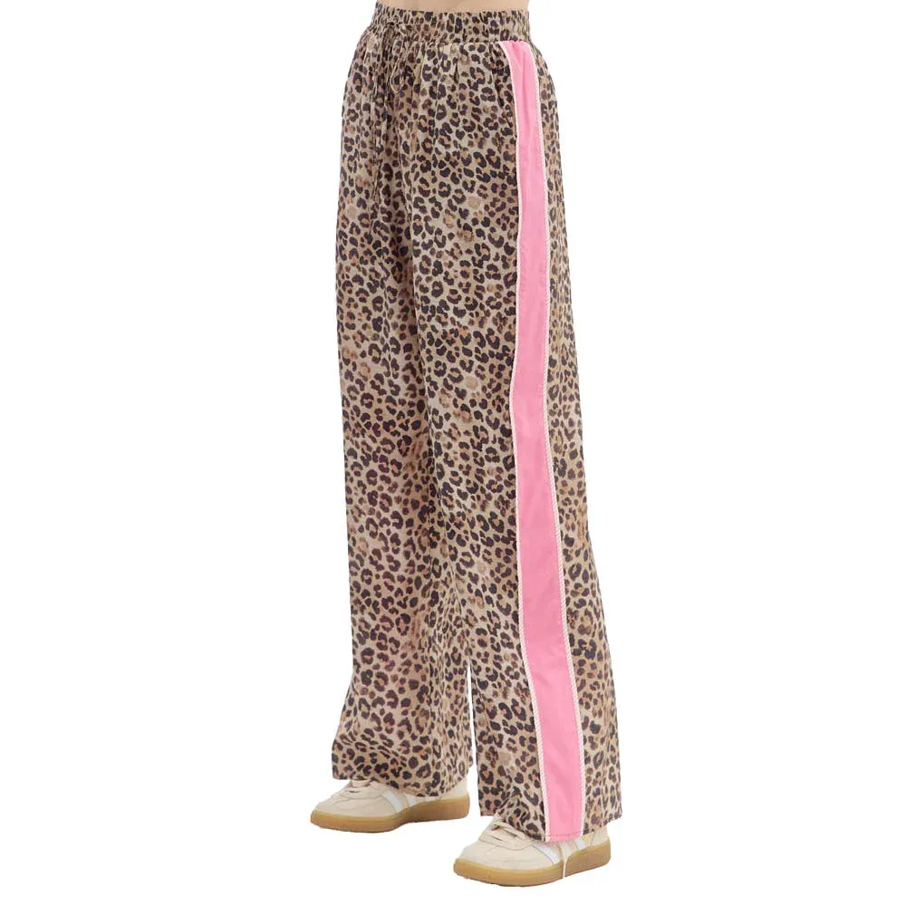 Entro Womens Leopard Print Wide Leg Pants - Image 2