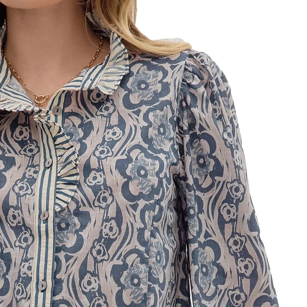 Entro Women's Midnight Print Long Sleeve Top - Image 2