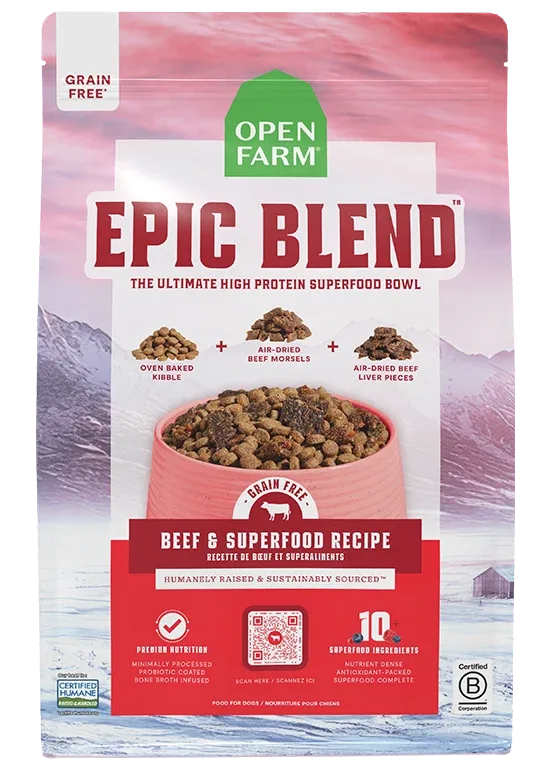 Epic Blend Beef & Superfood Grain-Free Dog Kibble