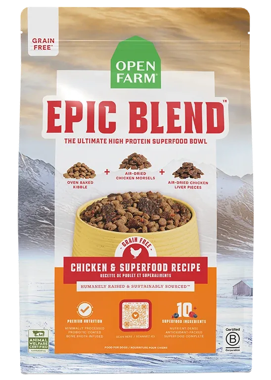 Epic Blend Chicken & Superfood Grain-Free Dog Kibble