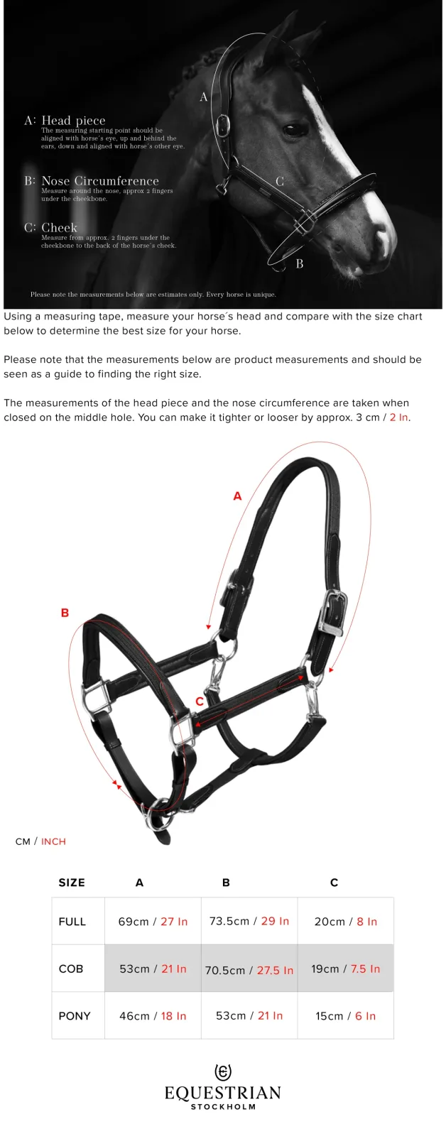 Equestrian Stockholm Anatomic Leather Halter - Image 2
