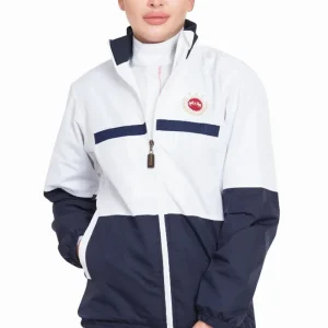 Equine Couture Ladies Marmara Rain Shell - Waterproof Breathable Riding Jacket with American Flag Emblem