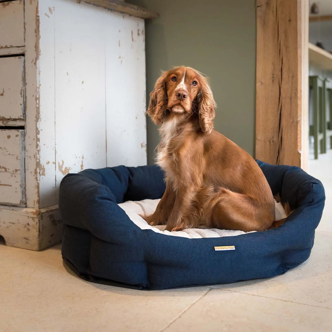 Essentials Twill Oval Bed in Denim by Lords & Labradors - Image 2