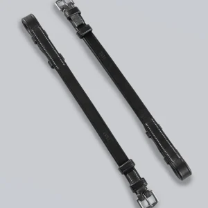 European Leather Cheek Pieces Black