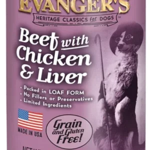Evanger's All-Meat Classic Beef, Chicken & Liver Canned Dog Food - 12.8 Oz