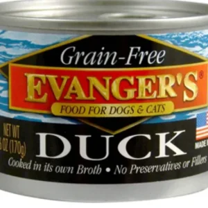 Evanger's Grain-Free Duck Canned Cat and Dog Food - 6 Oz - Case of 24