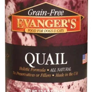 Evanger's Grain-Free Quail Canned Cat and Dog Food - 12.8 Oz - Case of 12