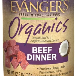 Evanger's Organics Beef Dinner Canned Dog Food - 12.8 Oz - Case of 12