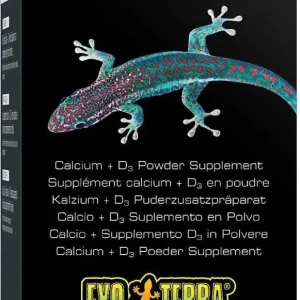 Exo-Terra Calcium + D3 Powder Supplement for Reptiles