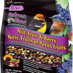 F.M. Brown's Bird Lover's Blend Extreme Fruit, Nut & Berry Seeds Wild Bird Food - 5 lb Bag