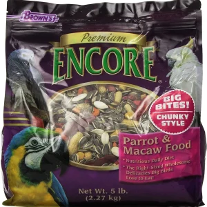 F.M. Brown's Encore Premium Chunky Parrot Bird Food - 5 lb Bag