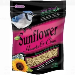 F.M. Brown's Sunflower Seeds Medium Hearts & Chips Wild Bird Food - 3 lb Bag