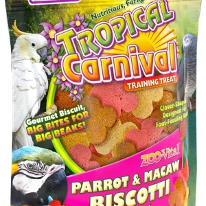 F.M. Brown's Super Premium Biscotti Biscuits Parrot-Macaw Bird Treats - 8 oz