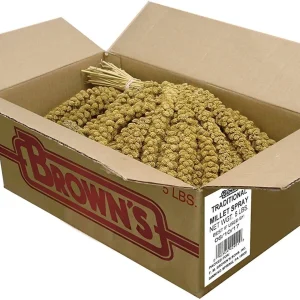 F.M. Brown's Super Premium Golden California Millet Sprays Bird Treats - 80 Count