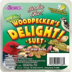 F.M. Brown's Supreme Woodpecker Cake Suet Cakes Bird Food - 11 oz