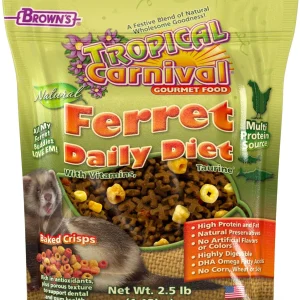 F.M. Brown's Tropical Carnival Ferret Gourmet Small Animal Food - 2.5 lb Bag