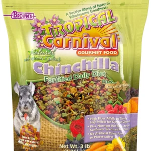 F.M. Brown's Tropical Carnival Natural Chinchilla Gourmet Small Animal Food - 3 lb Bag