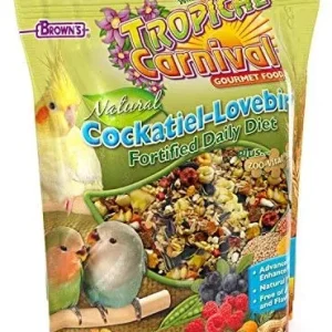 F.M. Brown's Tropical Carnival Natural Cockatiel/Lovebird Bird Food - 2.5 lb Bag