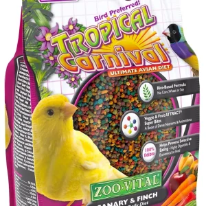 F.M. Brown's Zoo-Vital Tropical Carnival Daily Diet Canary & Finch Bird Food - 1 lb Bag