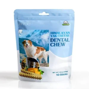Fabrechew Himalayan Yak Cheese Chew Dental Treats for Dogs 10 Sticks