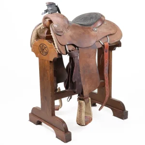 Faith Saddlery Used 14.5in Roughout with Padded Seat Calf Roping Saddle