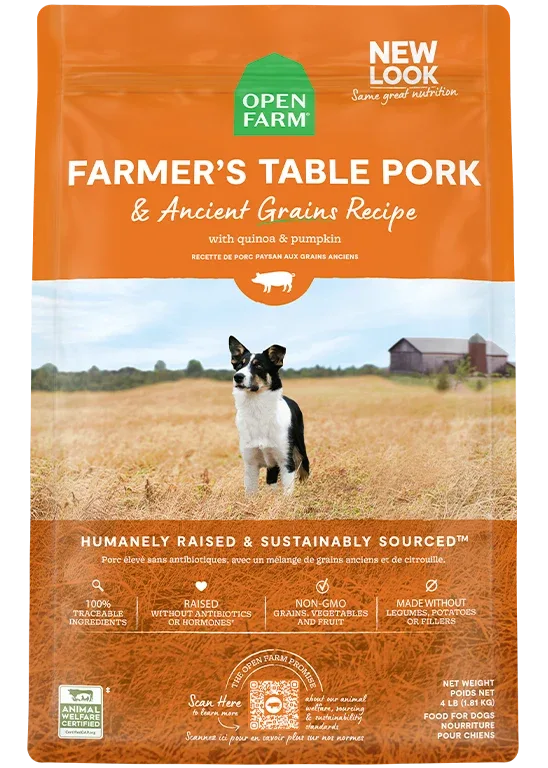 Farmer's Table Pork & Ancient Grains Dog Kibble