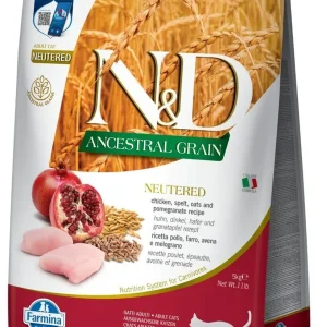 Farmina Ancestral Grain Chicken & Pomegranante Adult Neutered Dry Cat Food - 11 lb Bag
