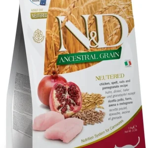 Farmina Ancestral Grain Chicken & Pomegranante Adult Neutered Dry Cat Food - 3.3 lb Bag
