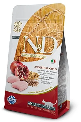 Farmina Ancestral Grain Chicken & Pomegranate Adult Dry Cat Food - 11 lb Bag