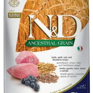 Farmina Ancestral Grain Lamb & Blueberry MINI Puppy Dry Dog Food