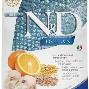 Farmina Ancestral Grain Ocean Codfish & Orange Adult Dry Cat Food - 3.3 lb Bag
