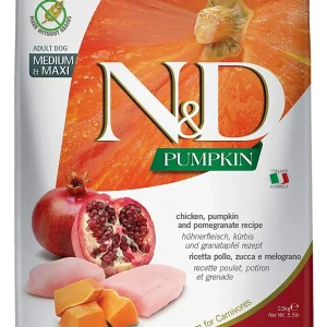 Farmina Grain-Free Pumpkin Chicken & Pomegranate Adult Medium and Maxi Dry Dog Food - 5.5 lb Bag