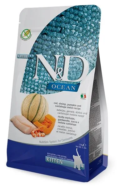 Farmina Grain-Free Pumpkin Cod, Shrimp & Cantaloupe Kitten Dry Cat Food - 11 lb Bag