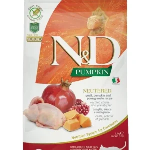 Farmina Grain-Free Pumpkin Neutered Quail Dry Cat Food - 11 lb Bag