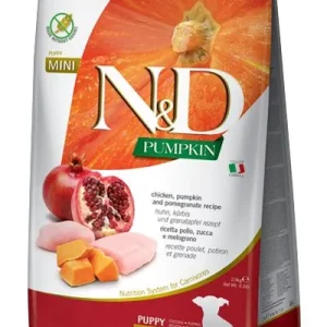 Farmina N&D Grain-Free Pumpkin Chicken & Pomegranate Puppy Mini Dry Dog Food - 5.5 lb Bag
