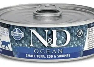 Farmina N&D Ocean Bonito, Cod & Shrimp Canned Cat Food - 2.8 oz - Case of 12
