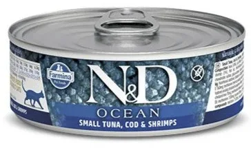 Farmina N&D Ocean Bonito, Cod & Shrimp Canned Cat Food - 2.8 oz - Case of 12